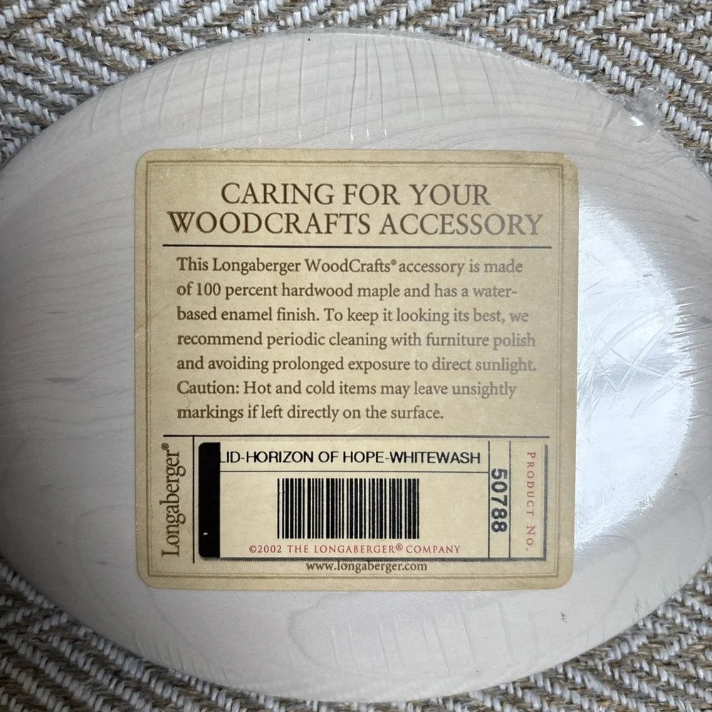 Longaberger 2007 Whitewashed Horizon of Hope Basket Lid